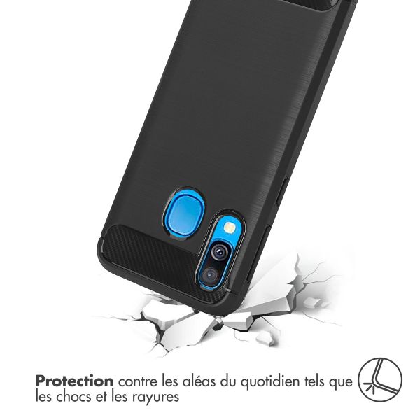 imoshion Coque Brushed Samsung Galaxy A40 - Noir