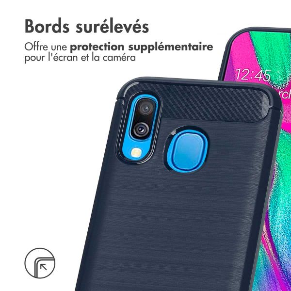 imoshion Coque Brushed Samsung Galaxy A40 - Bleu foncé