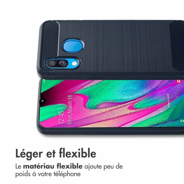 imoshion Coque Brushed Samsung Galaxy A40 - Bleu foncé