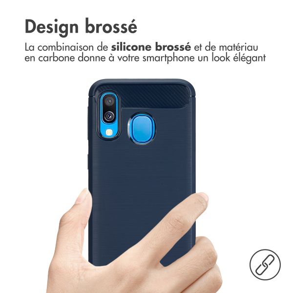 imoshion Coque Brushed Samsung Galaxy A40 - Bleu foncé