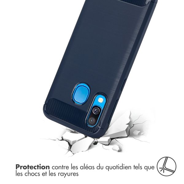 imoshion Coque Brushed Samsung Galaxy A40 - Bleu foncé