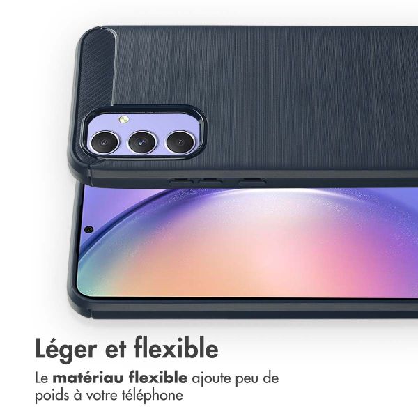 imoshion Coque Brushed Samsung Galaxy A54 (5G) - Bleu foncé