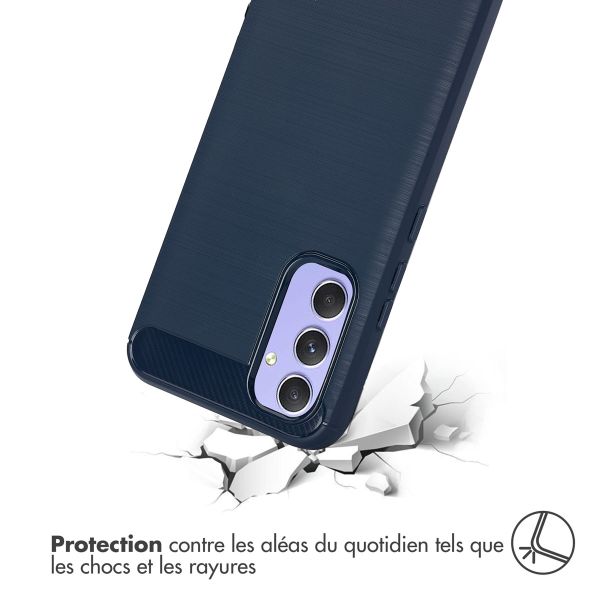 imoshion Coque Brushed Samsung Galaxy A54 (5G) - Bleu foncé