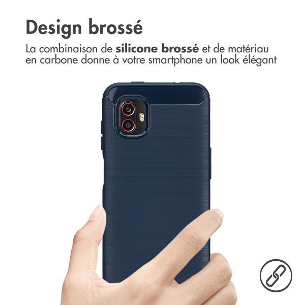 imoshion Coque Brushed Samsung Galaxy Xcover 6 Pro - Bleu foncé