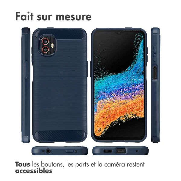 imoshion Coque Brushed Samsung Galaxy Xcover 6 Pro - Bleu foncé