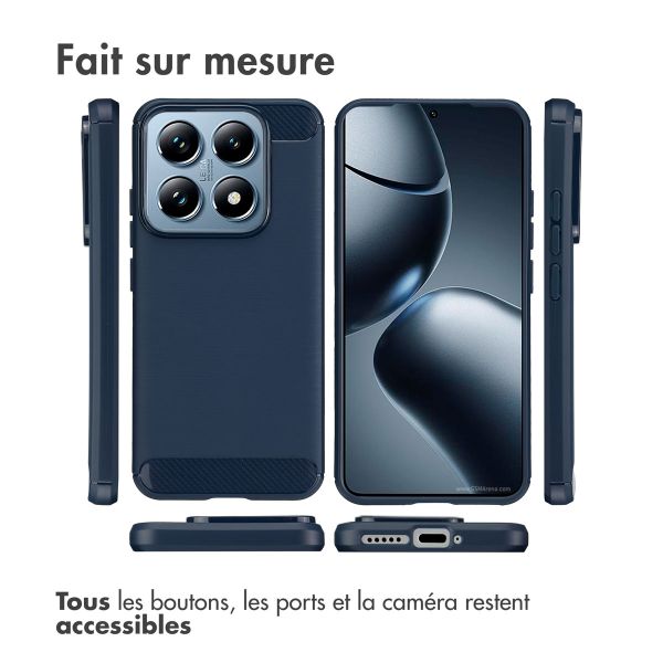 imoshion Coque Brushed Xiaomi 14 - Bleu foncé