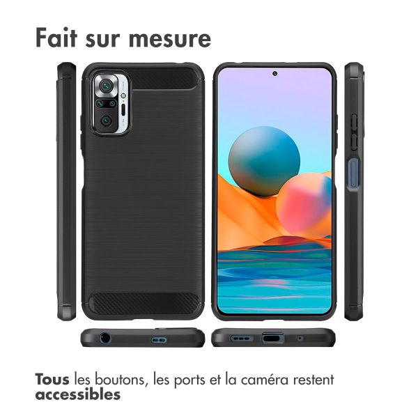 imoshion Coque Brushed Xiaomi Redmi Note 10 (5G) - Noir