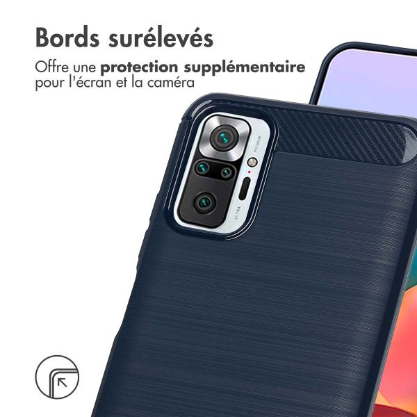 imoshion Coque Brushed Xiaomi Redmi Note 10 (5G) - Bleu foncé