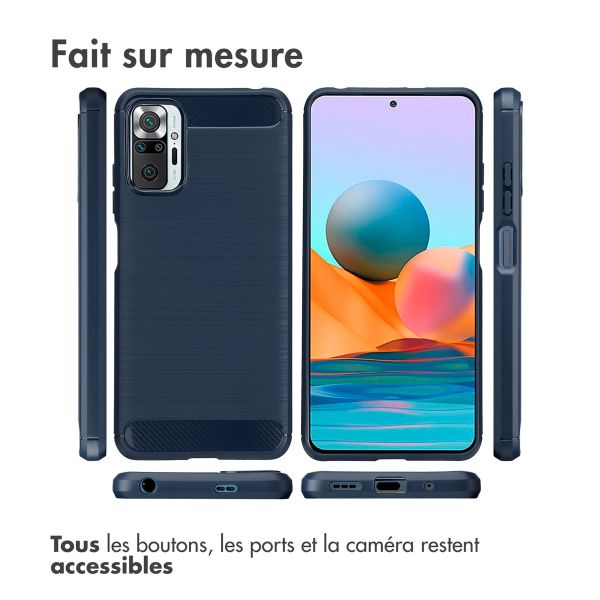 imoshion Coque Brushed Xiaomi Redmi Note 10 (5G) - Bleu foncé