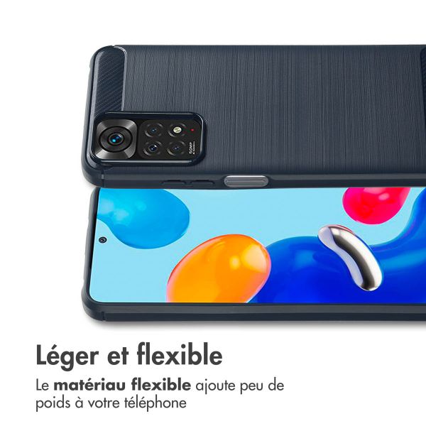 imoshion Coque Brushed Xiaomi Redmi Note 11 (4G) / Note 11S (4G) - Bleu foncé