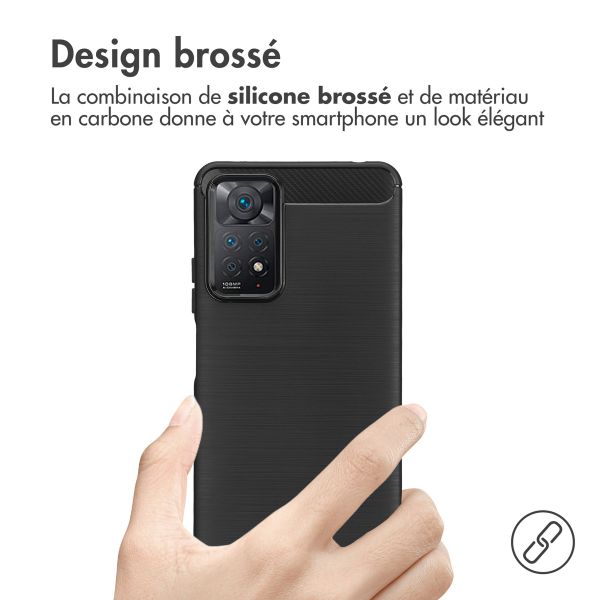 imoshion Coque Brushed Xiaomi Redmi Note 11 Pro - Noir