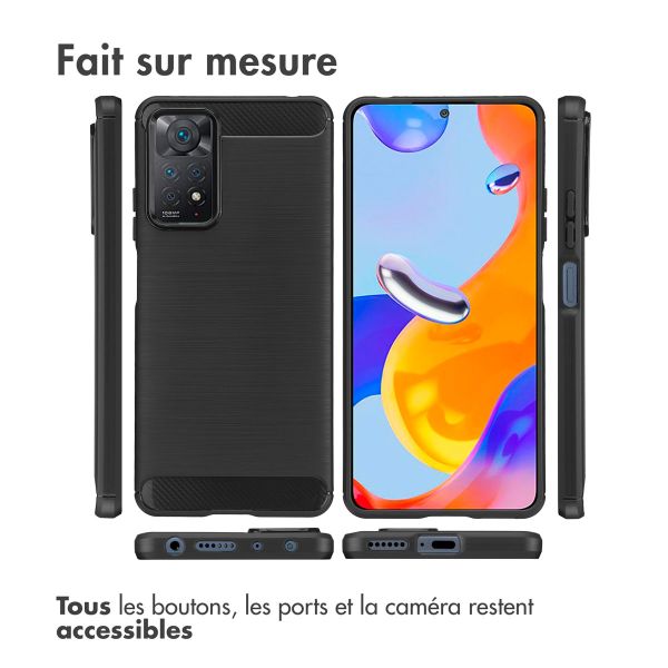 imoshion Coque Brushed Xiaomi Redmi Note 11 Pro - Noir