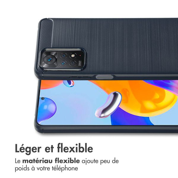 imoshion Coque Brushed Xiaomi Redmi Note 11 Pro - Bleu foncé