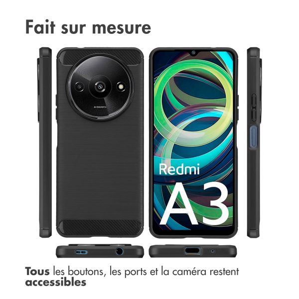 imoshion Coque Brushed Xiaomi Redmi A3 - Noir