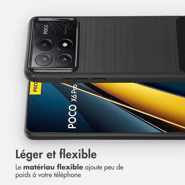 imoshion Coque Brushed Xiaomi Poco X6 Pro - Noir