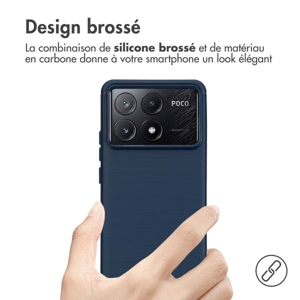 imoshion Coque Brushed Xiaomi Poco X6 Pro - Bleu foncé