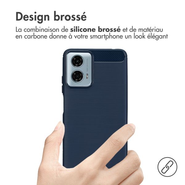 imoshion Coque Brushed Motorola Moto G24 Power - Bleu foncé