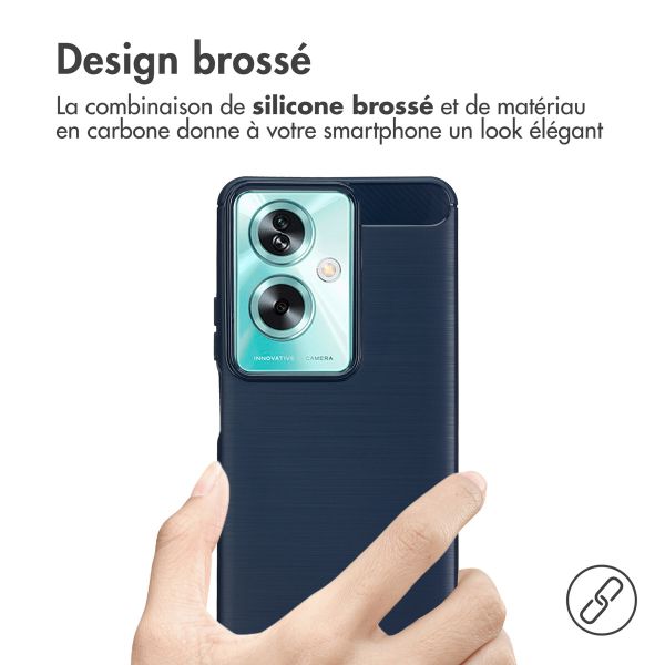 imoshion Coque Brushed Oppo A79 - Bleu foncé