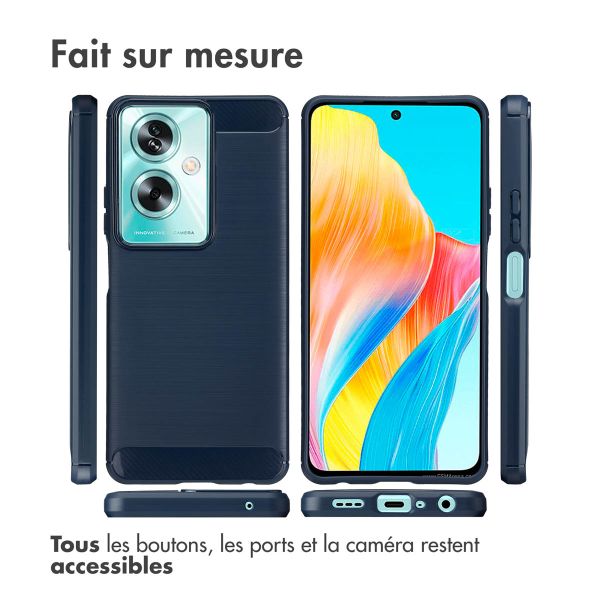 imoshion Coque Brushed Oppo A79 - Bleu foncé