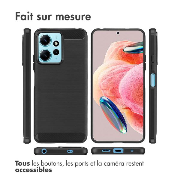 imoshion Coque Brushed Xiaomi Redmi Note 12 (4G) - Noir