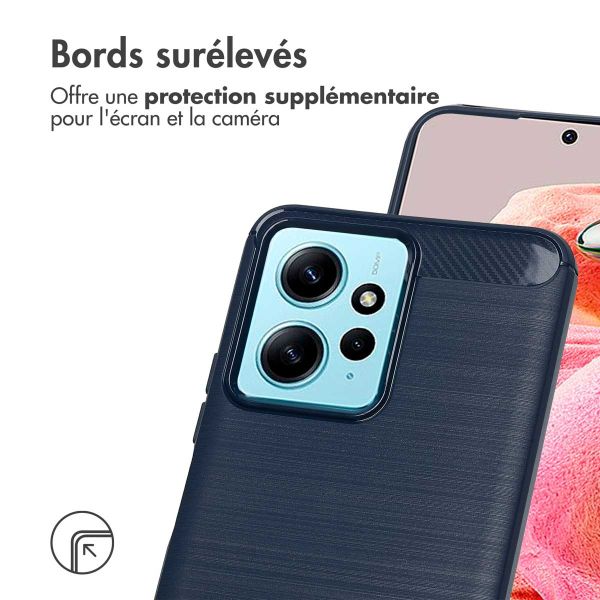 imoshion Coque Brushed Xiaomi Redmi Note 12 (4G) - Bleu foncé