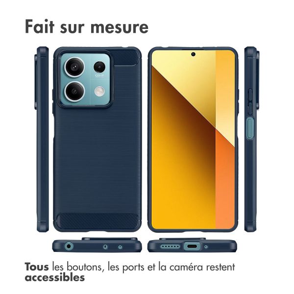 imoshion Coque Brushed Xiaomi Redmi Note 13 (5G) - Bleu foncé