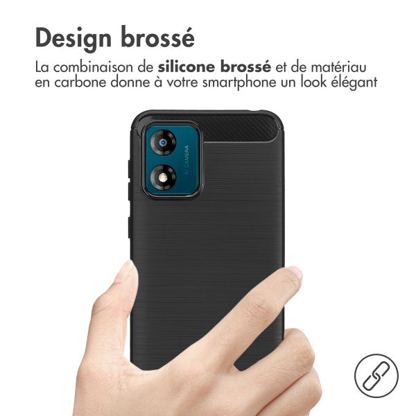 imoshion Coque Brushed Motorola Moto E13 - Noir