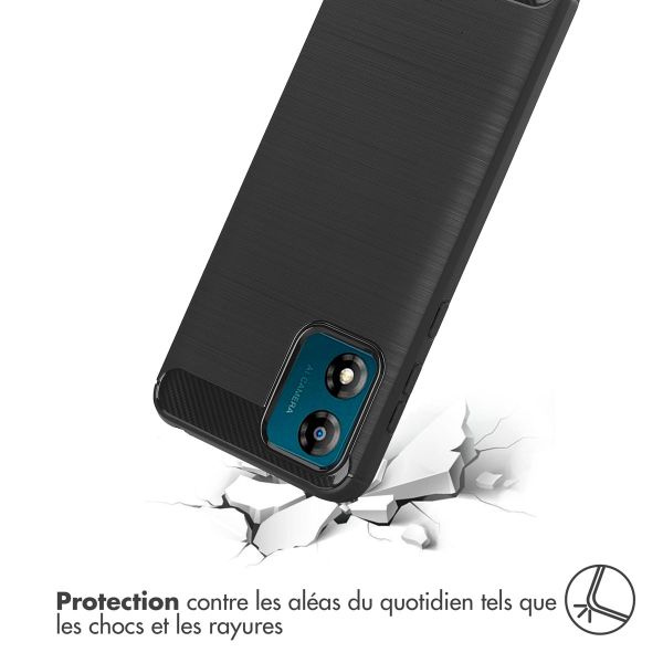 imoshion Coque Brushed Motorola Moto E13 - Noir