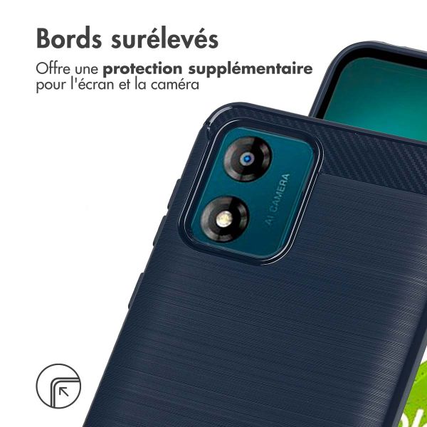 imoshion Coque Brushed Motorola Moto E13 - Bleu foncé