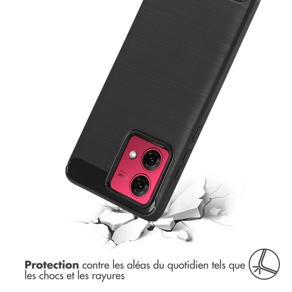 imoshion Coque Brushed Motorola Moto G84 - Noir