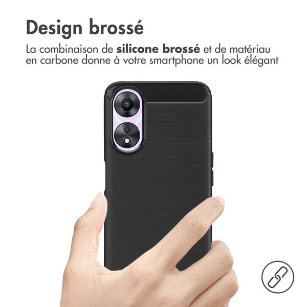 imoshion Coque Brushed Oppo A78 (4G) - Noir