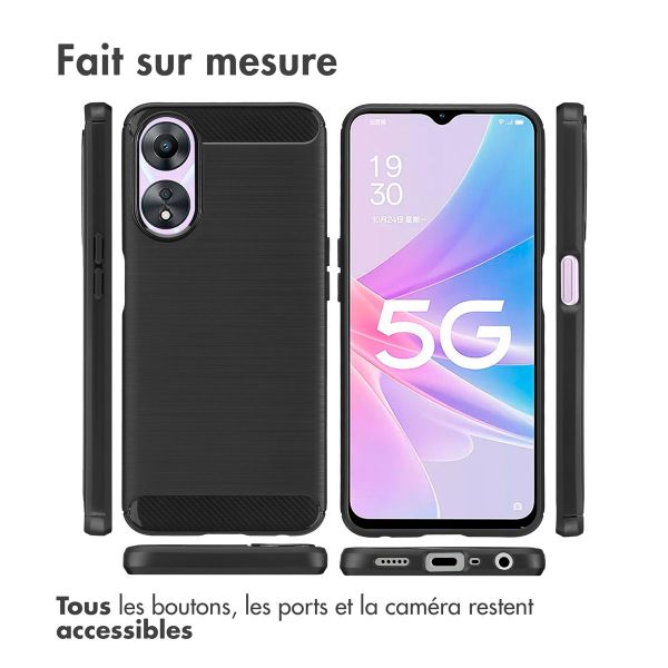 imoshion Coque Brushed Oppo A78 (4G) - Noir