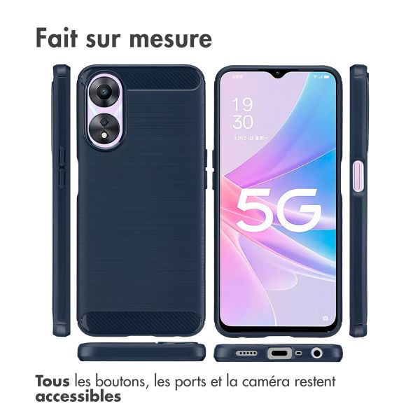 imoshion Coque Brushed Oppo A78 (4G) - Bleu foncé