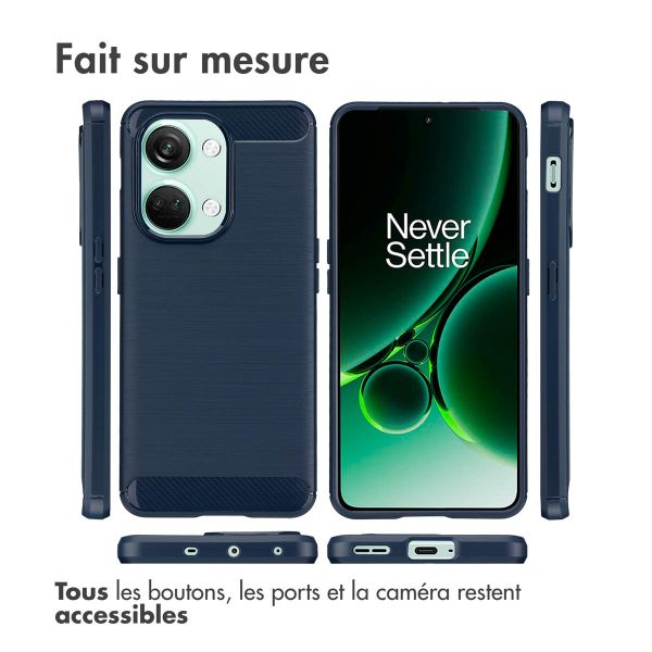 imoshion Coque Brushed OnePlus Nord 3 - Bleu foncé