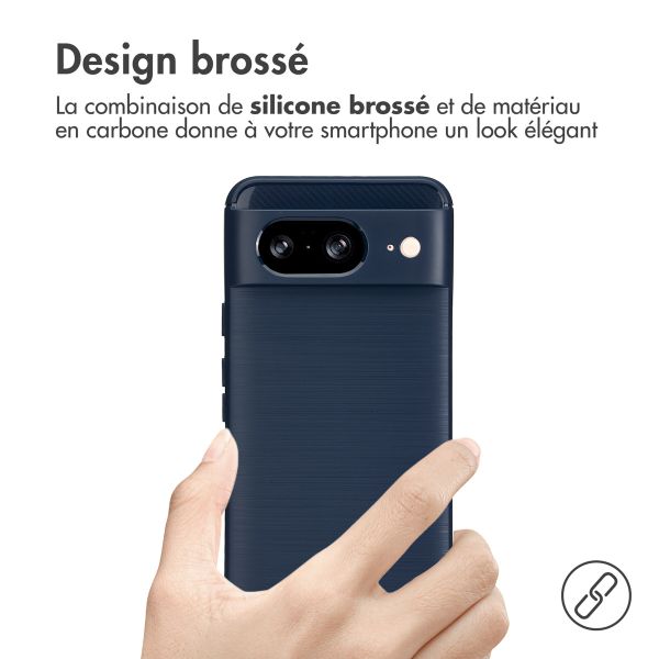 imoshion Coque Brushed Google Pixel 8 - Bleu foncé