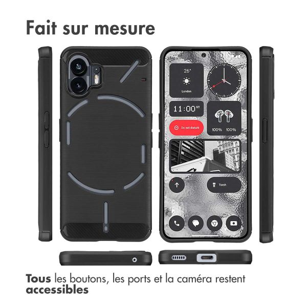 imoshion Coque Brushed Nothing Phone (2) - Noir