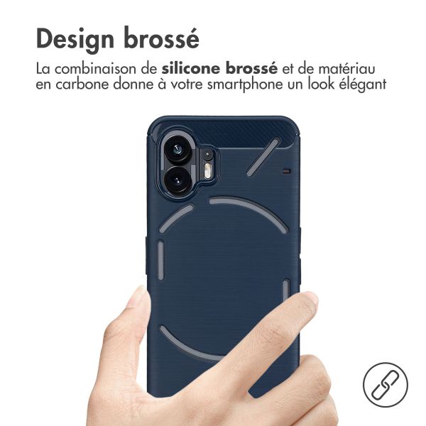 imoshion Coque Brushed Nothing Phone (2) - Bleu foncé