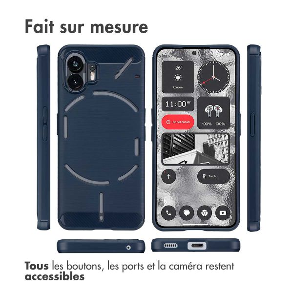 imoshion Coque Brushed Nothing Phone (2) - Bleu foncé