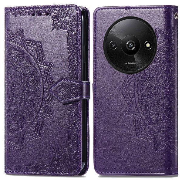 iMoshion Etui de téléphone portefeuille Mandala Xiaomi Redmi A3 - Violet