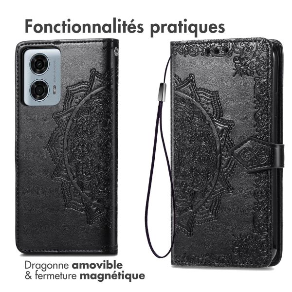 iMoshion Etui de téléphone portefeuille Mandala Motorola Moto G24 Power - Noir