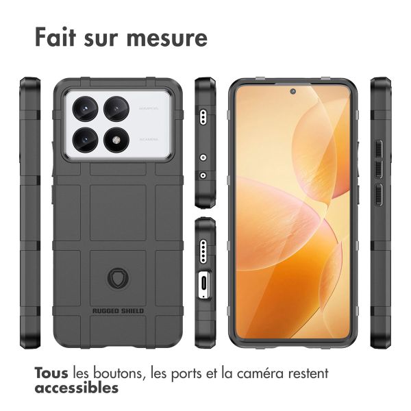 iMoshion Coque Arrière Rugged Shield Xiaomi Poco X6 Pro - Noir