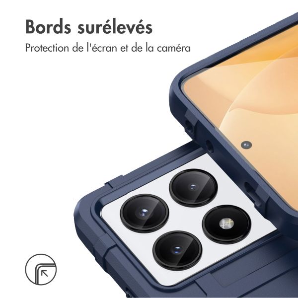 iMoshion Coque Arrière Rugged Shield Xiaomi Poco X6 Pro - Bleu foncé