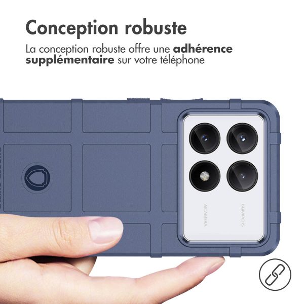 iMoshion Coque Arrière Rugged Shield Xiaomi Poco X6 Pro - Bleu foncé
