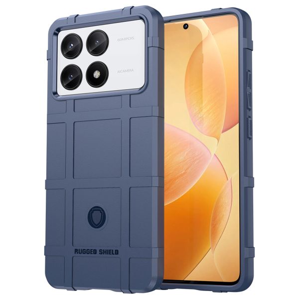 iMoshion Coque Arrière Rugged Shield Xiaomi Poco X6 Pro - Bleu foncé