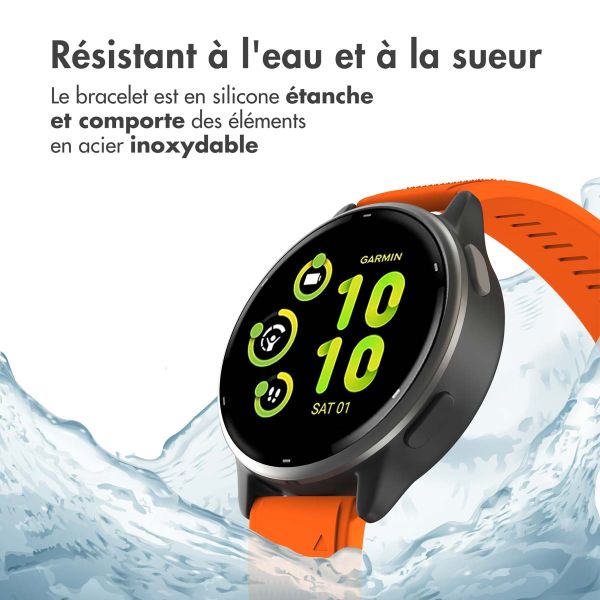 imoshion Bracelet QuickFit® en silicone - Connexion Garmin Watch 22 mm - Orange