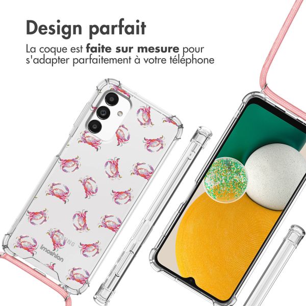 imoshion Coque Design avec cordon Samsung Galaxy A13 (5G) - Crab Watercolor