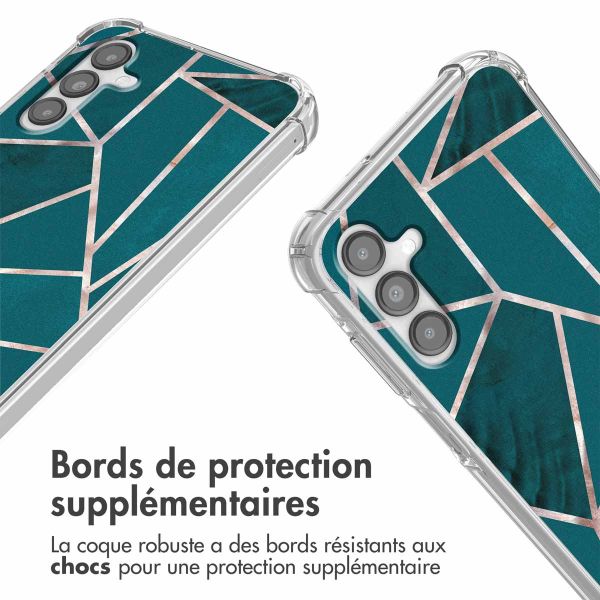 imoshion Coque Design avec cordon Samsung Galaxy A14 (5G/4G) - Petrol Green Graphic