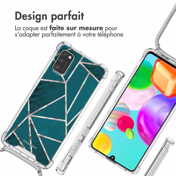 iMoshion Coque Design avec cordon Samsung Galaxy A41 - Petrol Green Graphic