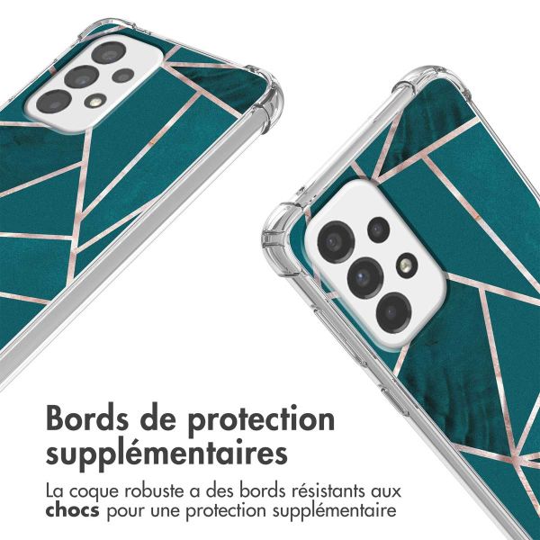 imoshion Coque Design avec cordon Samsung Galaxy A33 - Petrol Green Graphic