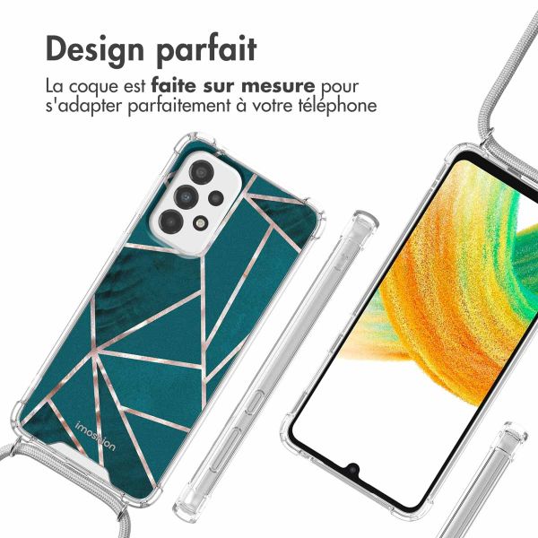 imoshion Coque Design avec cordon Samsung Galaxy A33 - Petrol Green Graphic